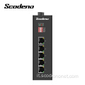 Scodeno 10/100 M Base-T 5 porte POE+ Switch di rete Ethernet di livello 2 IP40 Switch industriale di qualità di livello industriale